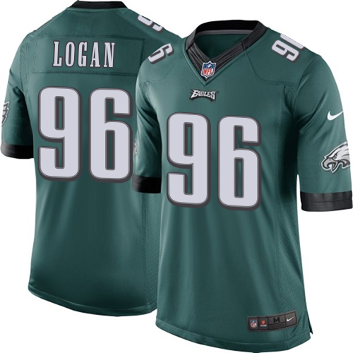 Men's Limited Bennie Logan Nike Jersey Midnight Green Home - #96 NFL Philadelphia Eagles